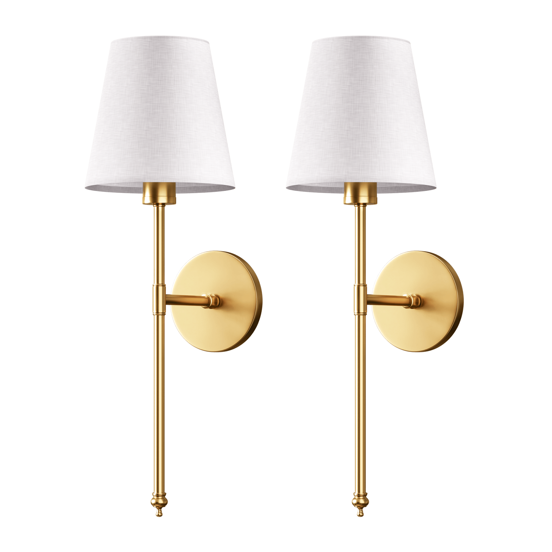 Modern Metal Wall Light With Rechargeable Cordless Design in Gold — Halden Lighting