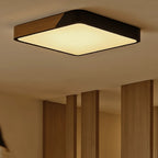 Modern Wood Flush Mount Ceiling Light With Stepless Dimming — Halden Lighting