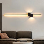 Modern Aluminium Wall Light With Warm LED Glow in Black — Halden Lighting