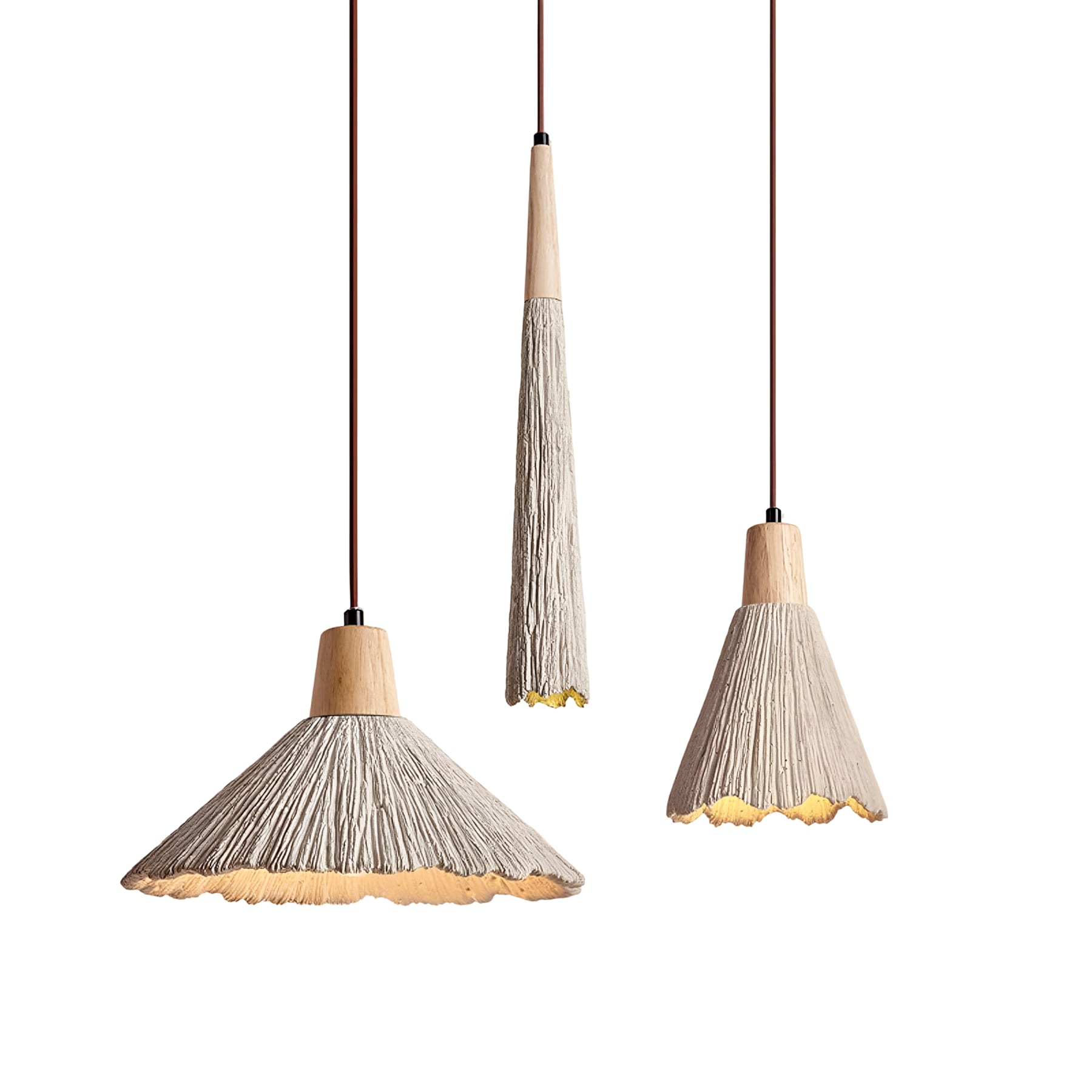 Modern Concrete Pendant Light With Warm LED Glow — Halden Lighting
