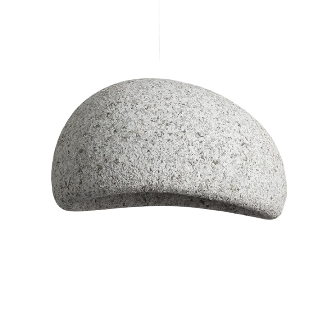 Modern Stone Pendant Light With Matte Finish for Living Room in Sand — Halden Lighting
