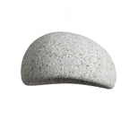 Modern Stone Pendant Light With Matte Finish for Living Room in Sand — Halden Lighting