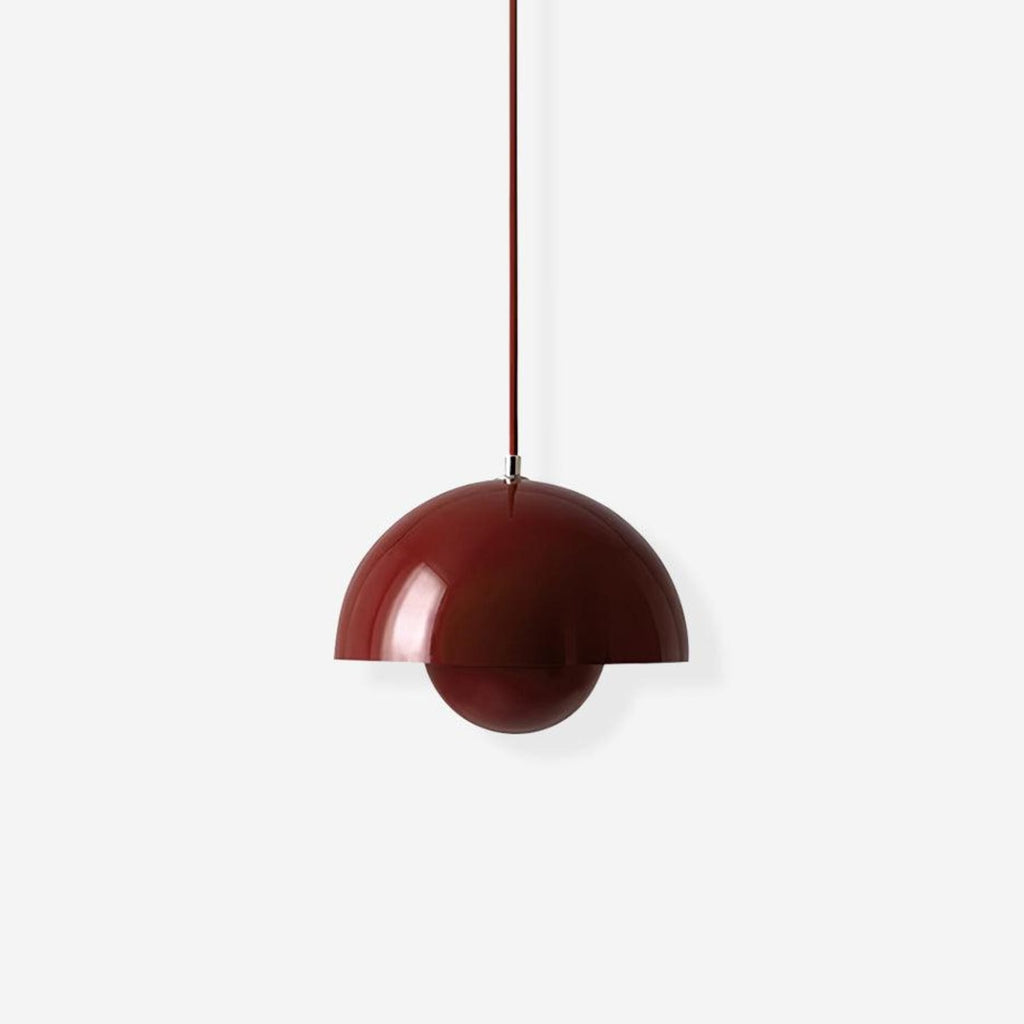Modern Metal Dome Pendant Light With Integrated LED for Kitchen and Dining — Halden Lighting