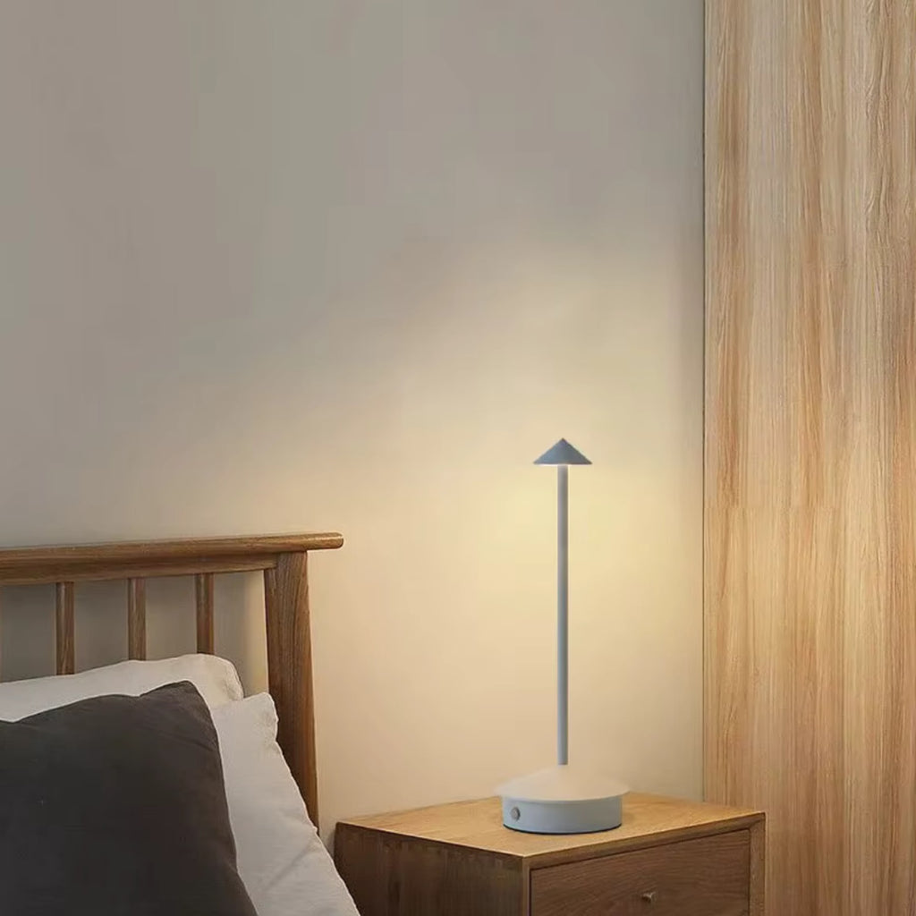 Minimalist Aluminium Cordless Table Lamp With Rechargeable Battery — Halden Lighting