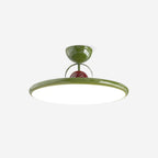 Modern Metal Semi-Flush Ceiling Light With Tri-Colour Dimming — Halden Lighting