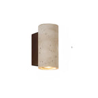Modern Travertine And Wood Wall Light With Warm LED Glow — Halden Lighting