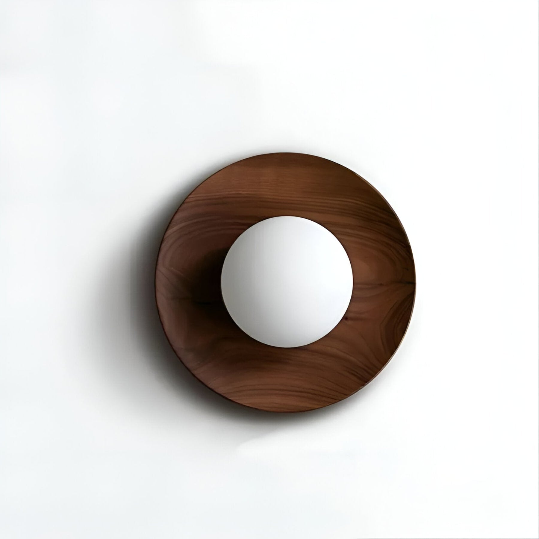 Modern Wood Wall Light for Living Room and Bedroom in Dark Brown — Halden Lighting