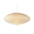 Scandinavian Paper Pendant Light With Warm LED Glow in White — Halden Lighting