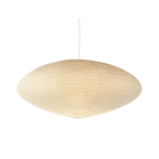 Scandinavian Paper Pendant Light With Warm LED Glow in White — Halden Lighting