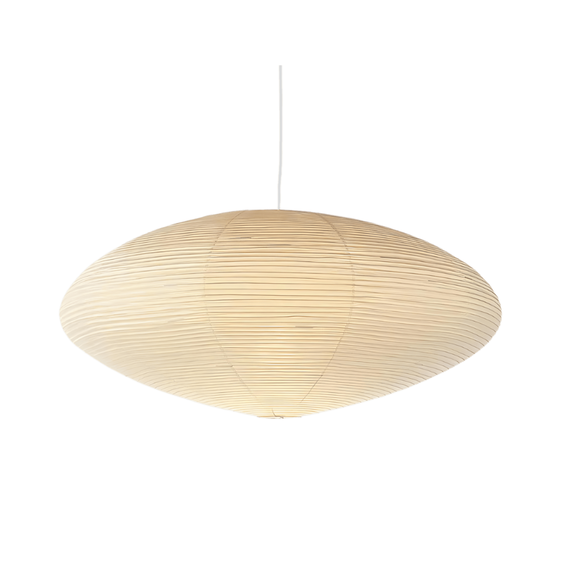 Scandinavian Paper Pendant Light With Warm LED Glow in White — Halden Lighting
