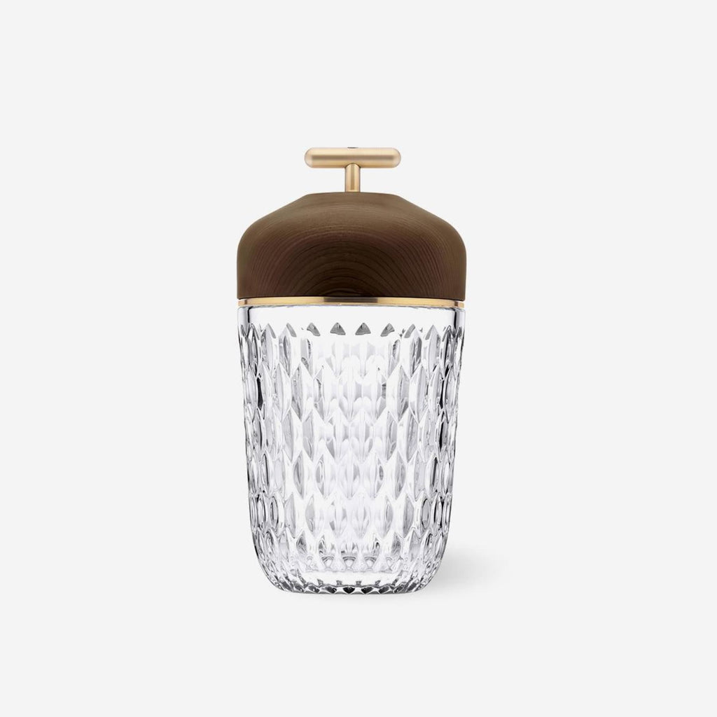 Modern Glass Table Lamp With USB Plug-In Convenience — Halden Lighting