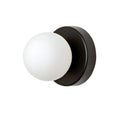 Modern Glass Wall Light With Warm LED Glow in Black — Halden Lighting