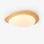 Scandinavian Wood Flush Mount Ceiling Light for Living Room — Halden Lighting