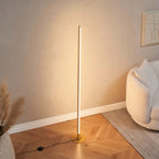 Minimalist Metal Floor Lamp With Tri-Colour Dimming in Gold — Halden Lighting