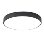 Modern Metal Flush Mount Ceiling Light With Stepless Dimming in Black — Halden Lighting