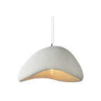 Modern Resin Pendant Light for Living Room and Dining Room in White — Halden Lighting