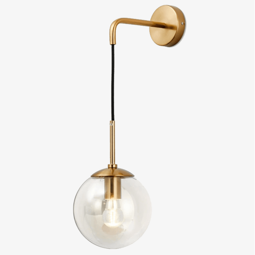 Modern Wrought Iron Wall Light With Included Bulb — Halden Lighting