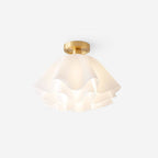 Modern Copper and Acrylic Semi-Flush Ceiling Light With Dimmable Glow — Halden Lighting