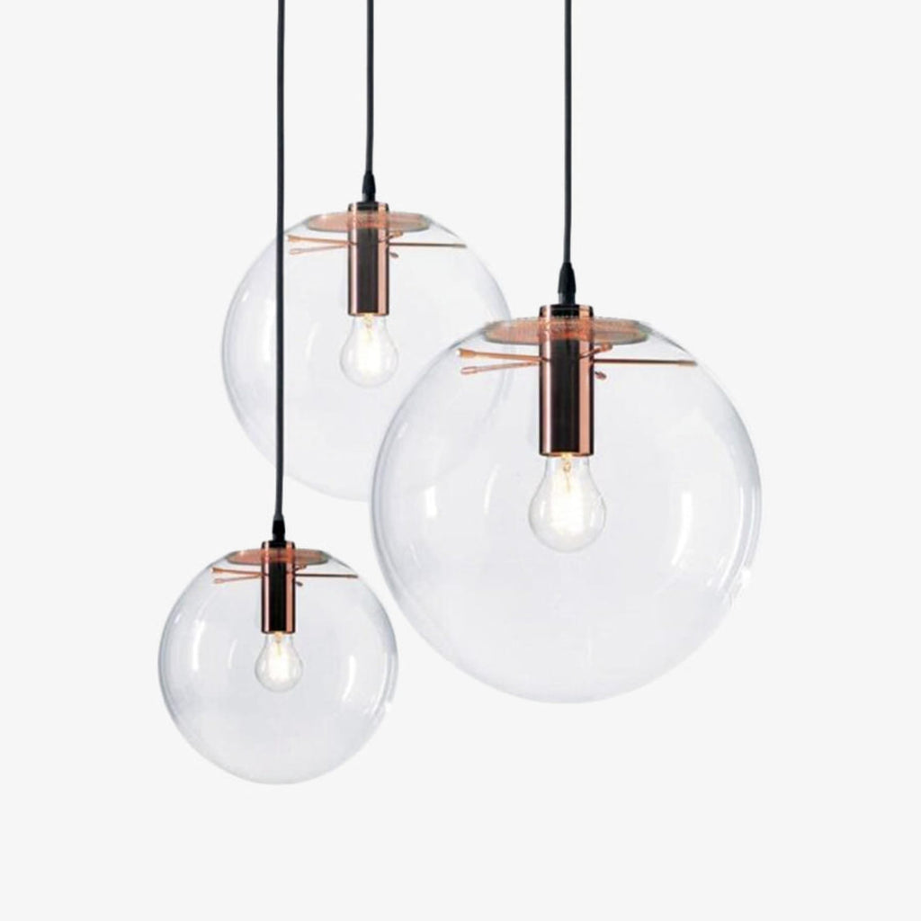 Modern Glass Pendant Light With Warm LED Glow for Dining Room — Halden Lighting