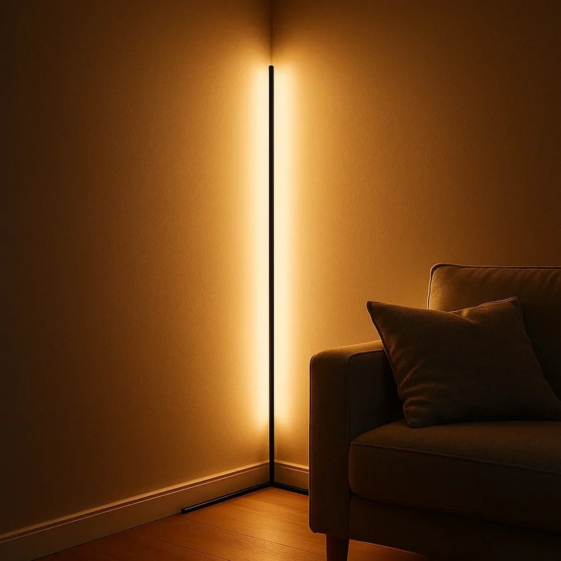 Minimalist Aluminium Floor Lamp for Living Room — Halden Lighting