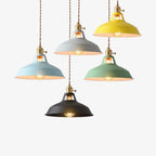 Vintage Metal Pendant Light With Warm LED Glow — Halden Lighting