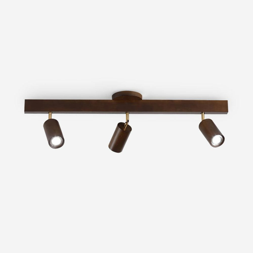 Modern Linear Walnut Wood Ceiling Light for Living Room — Halden Lighting