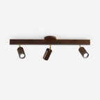 Modern Linear Walnut Wood Ceiling Light for Living Room — Halden Lighting