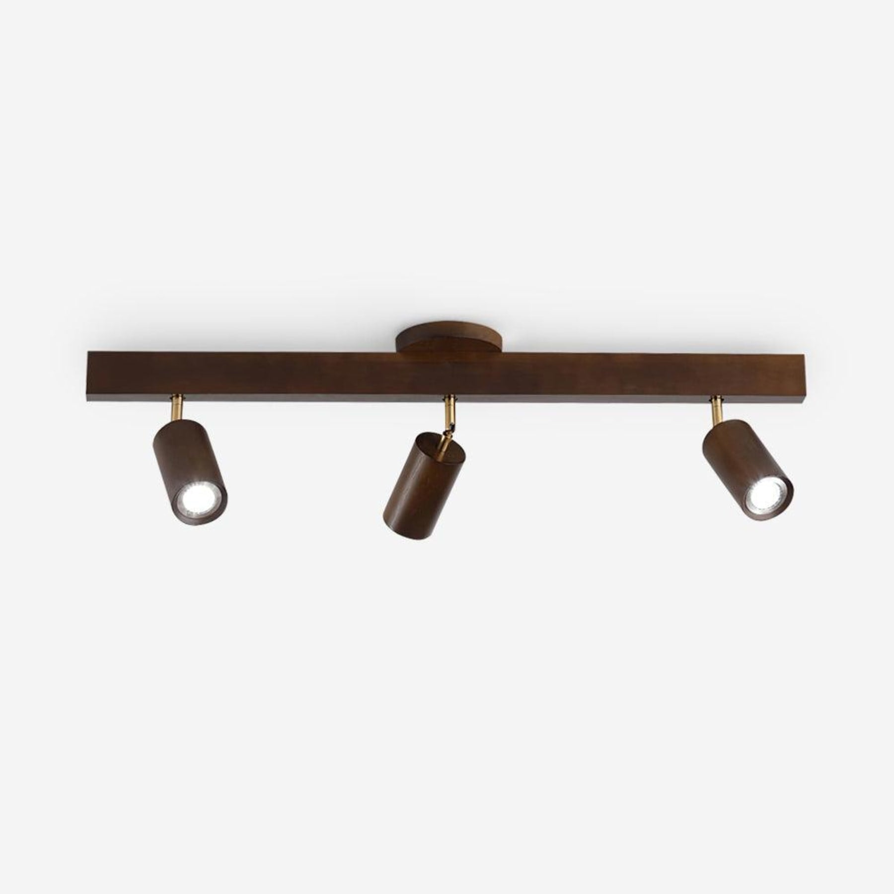 Modern Linear Walnut Wood Ceiling Light for Living Room — Halden Lighting