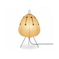 Modern Rice Paper Floor Lamp for Living Room and Bedroom in Orange — Halden Lighting