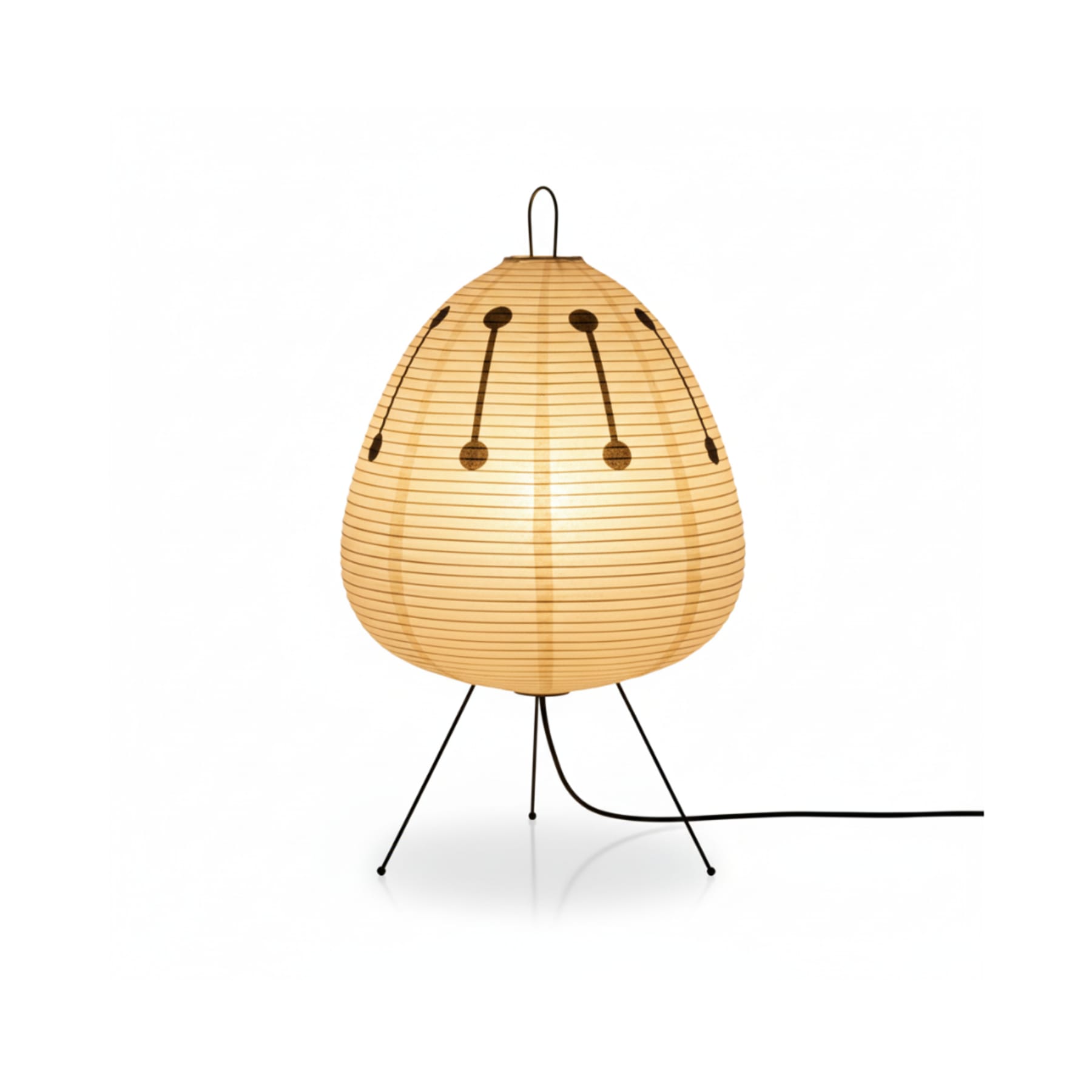 Modern Rice Paper Floor Lamp for Living Room and Bedroom in Orange — Halden Lighting