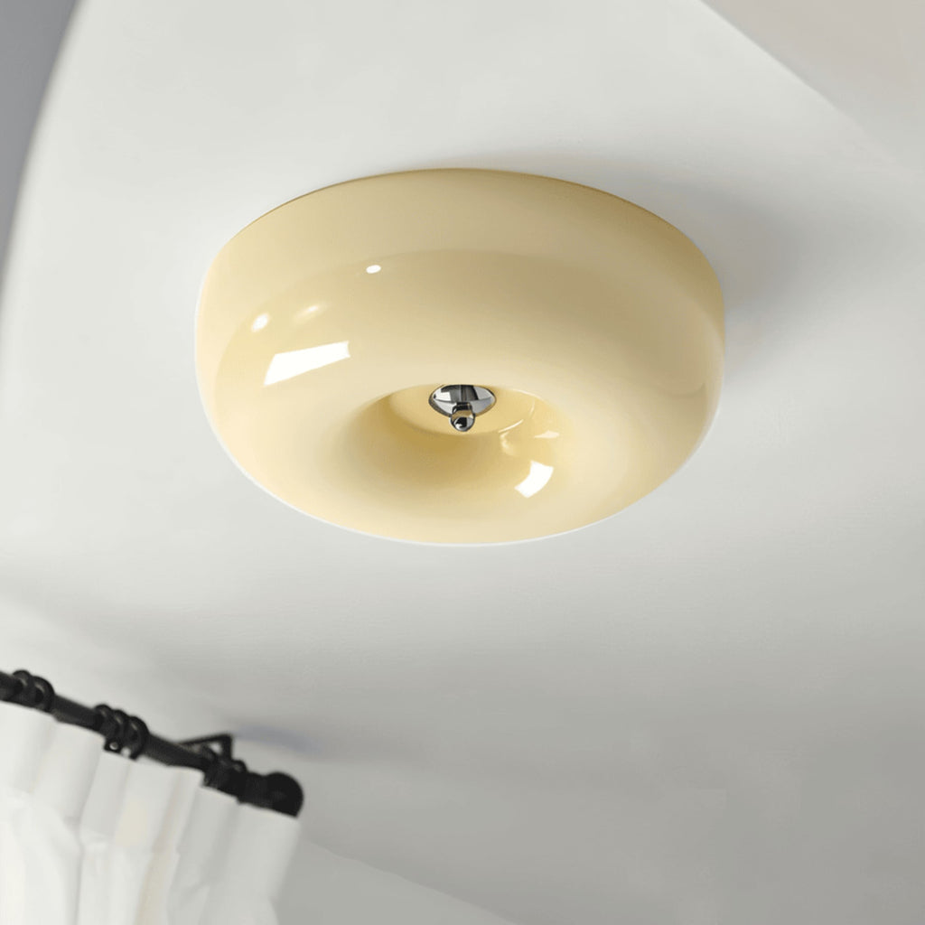 Modern Glass Flush Mount Ceiling Light for Living Room — Halden Lighting