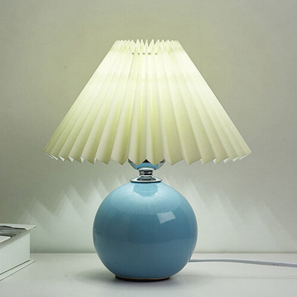 Retro Ceramic Table Lamp With Warm LED Glow — Halden Lighting
