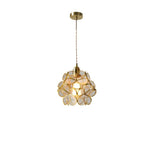 Modern Glass Pendant Light With Warm LED Glow in Gold — Halden Lighting