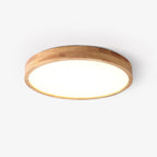 Scandinavian Wood Flush Mount Ceiling Light With Slim Profile — Halden Lighting