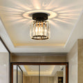 Modern Acrylic Semi-Flush Mount Ceiling Light for Living Room in Black — Halden Lighting