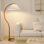 Scandinavian Wood Floor Lamp With Warm LED Glow for Living Room — Halden Lighting