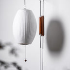 Retro Silk and Walnut Wall Light With Warm LED Glow — Halden Lighting