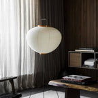 Modern Rice Paper Floor Lamp for Living Room and Bedroom — Halden Lighting