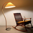 Scandinavian Wood Floor Lamp With Warm LED Glow for Living Room — Halden Lighting