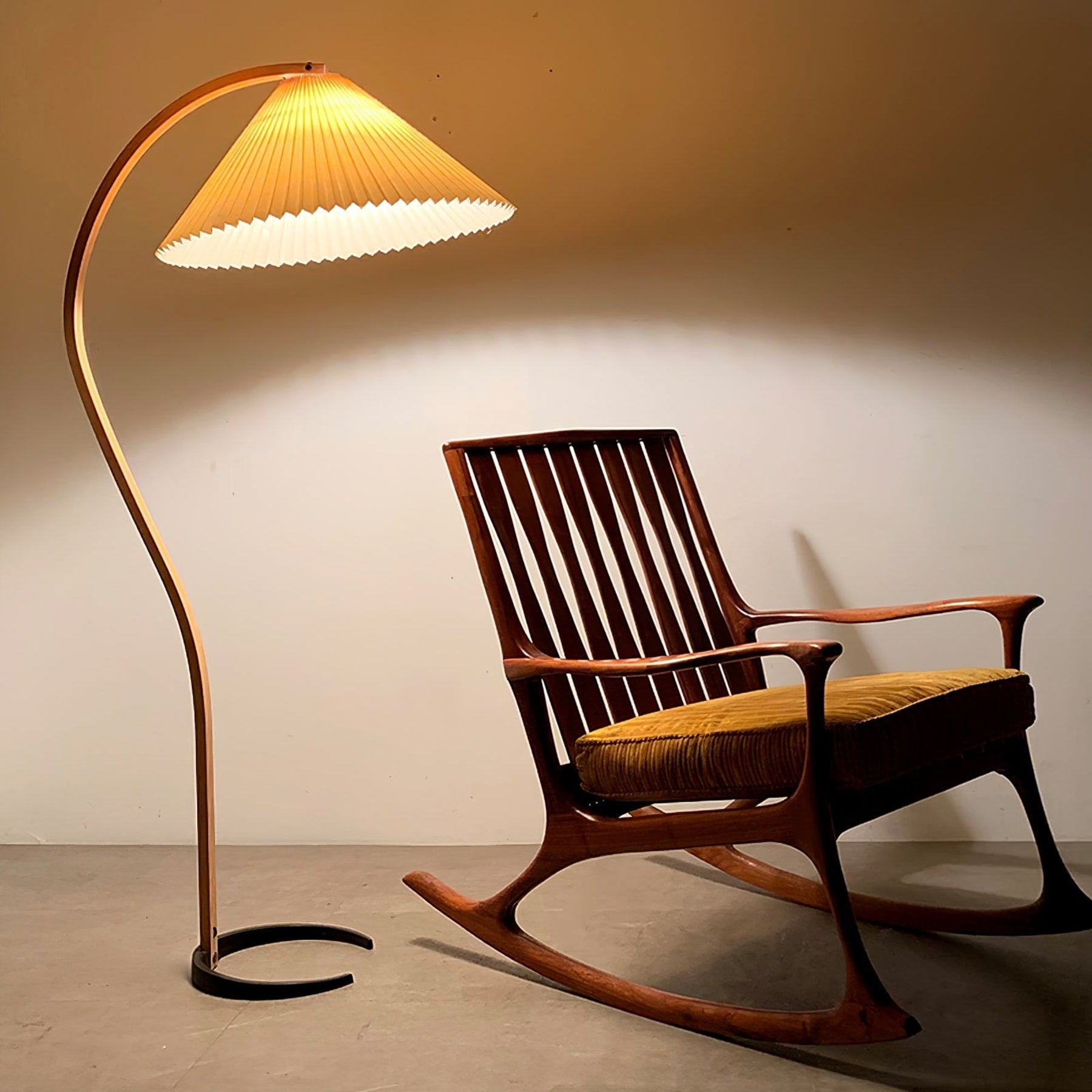 Scandinavian Wood Floor Lamp With Warm LED Glow for Living Room — Halden Lighting