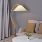 Scandinavian Wood Floor Lamp With Warm LED Glow for Living Room — Halden Lighting