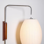 Retro Silk and Walnut Wall Light With Warm LED Glow — Halden Lighting