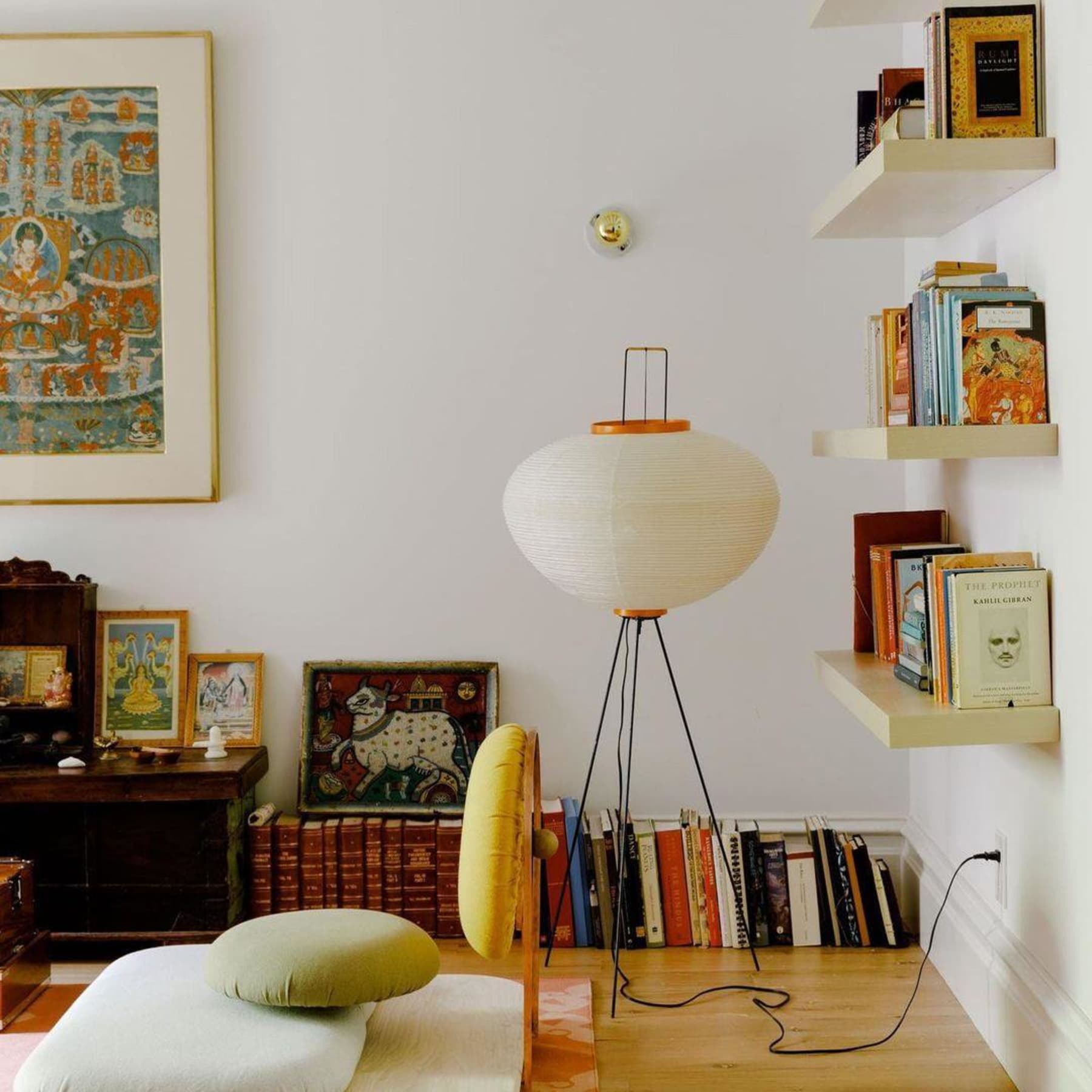 Modern Rice Paper Floor Lamp for Living Room and Bedroom — Halden Lighting