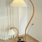 Scandinavian Wood Floor Lamp With Warm LED Glow for Living Room — Halden Lighting