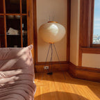 Modern Rice Paper Floor Lamp for Living Room and Bedroom — Halden Lighting