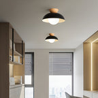 Modern Wood Semi-Flush Ceiling Light for Living Room — Halden Lighting