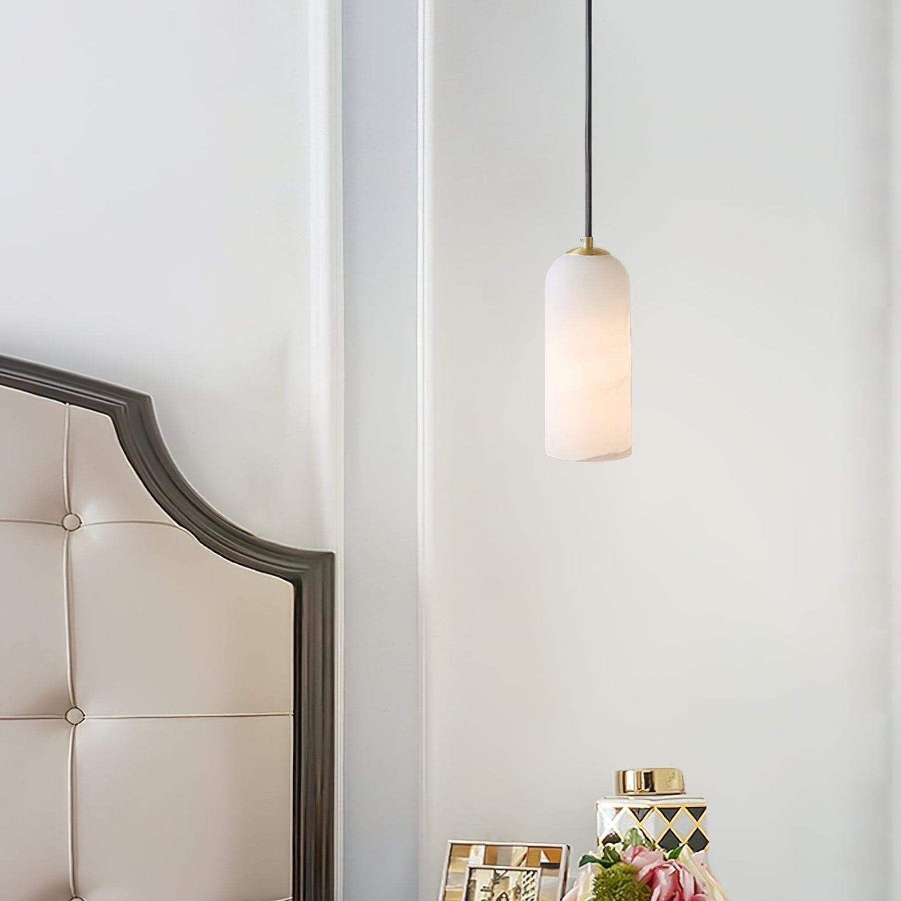 Modern Marble Pendant Light With Warm LED Glow — Halden Lighting