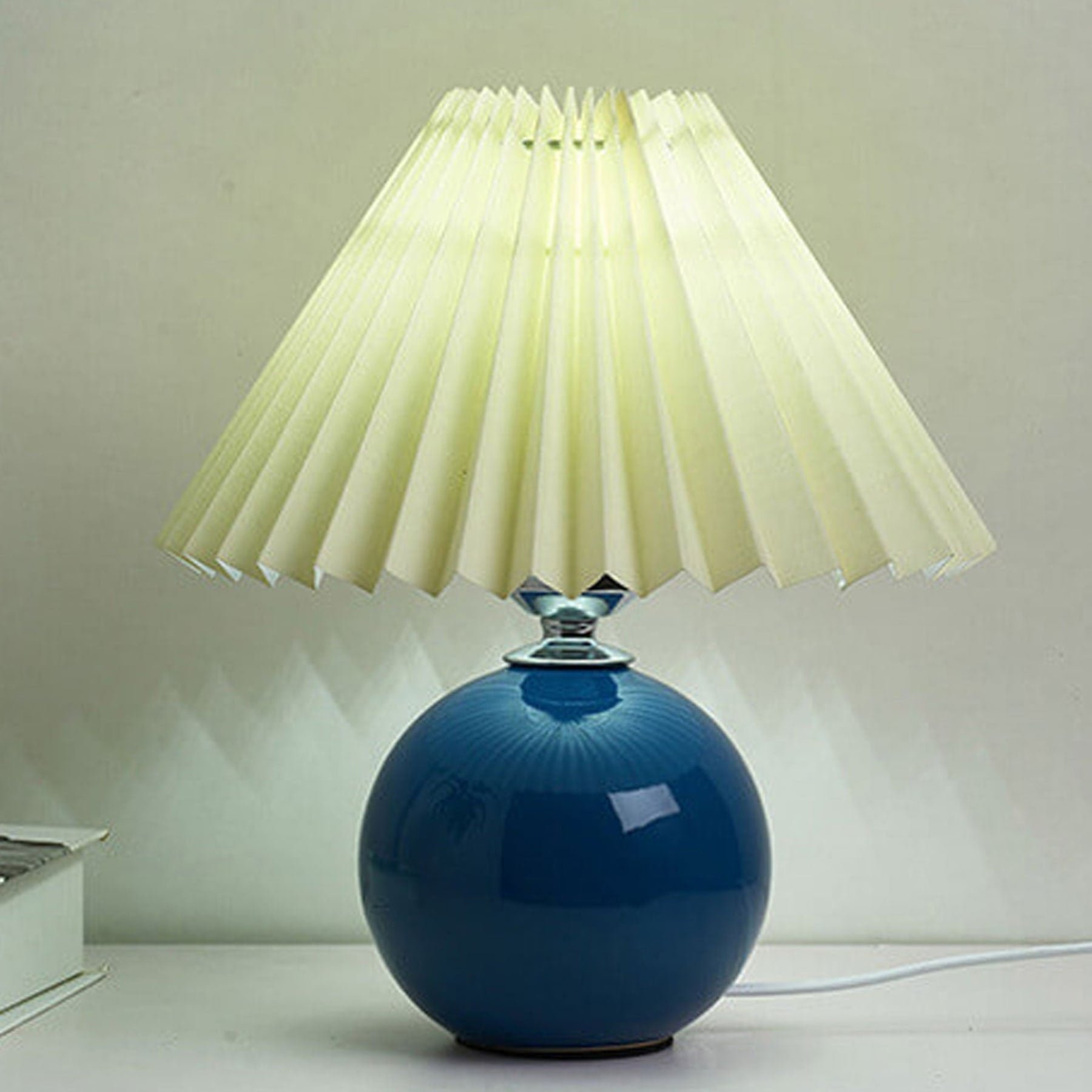 Retro Ceramic Table Lamp With Warm LED Glow — Halden Lighting