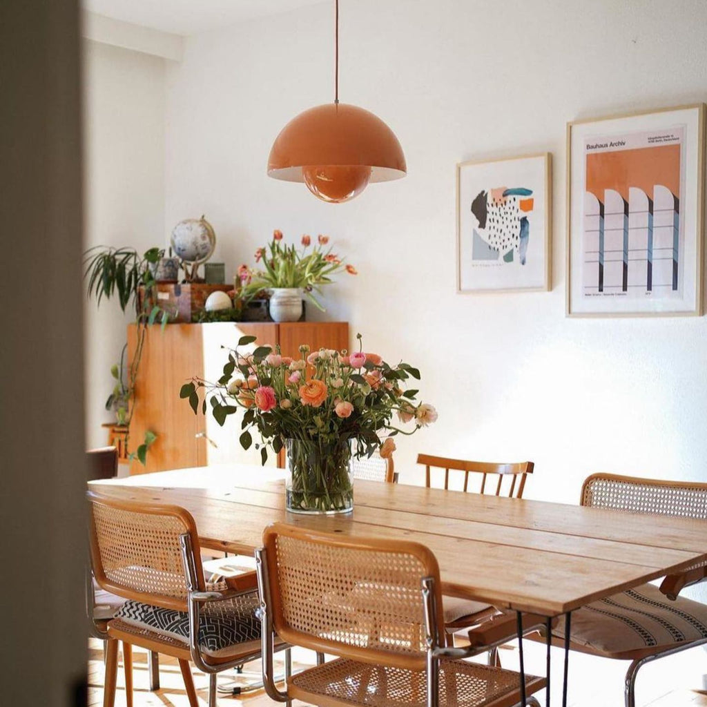 Modern Metal Dome Pendant Light With Integrated LED for Kitchen and Dining — Halden Lighting