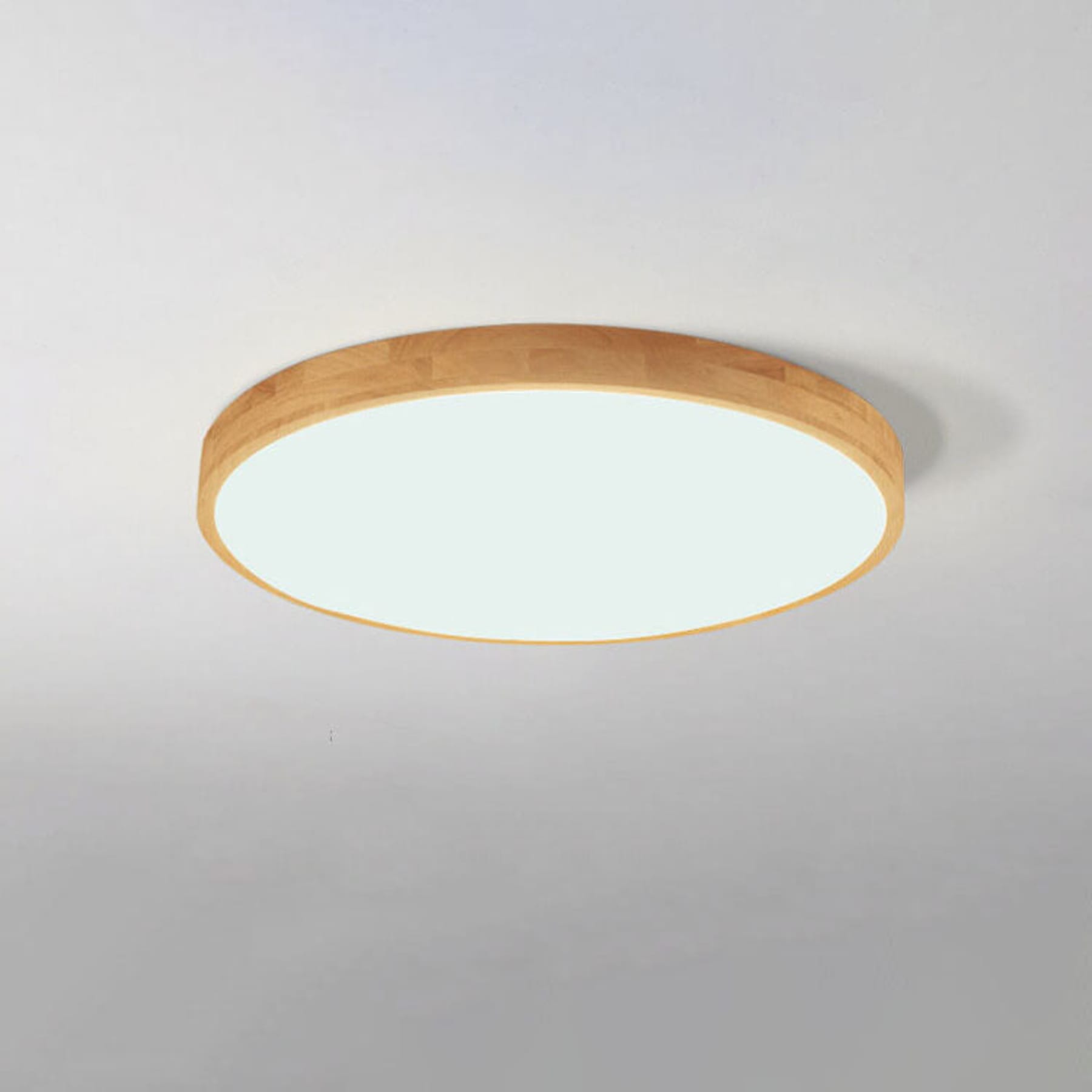 Scandinavian Wood Flush Mount Ceiling Light With Integrated LED — Halden Lighting